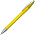 Ручка шариковая, автоматическая, пластиковая, прозрачная, металлическая, желтая/серебристая, Cobra Ic MMs_желтый