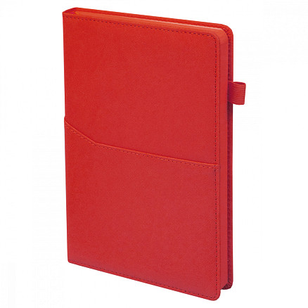 Ежедневник Smart Asti Linen А5, красный, недатированный, в твердой обложке с поролоном