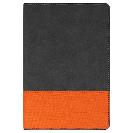 Ежедневник Flexy Treviso Nuba Sand Color А5, серый/оранжевый, недатированный, в гибкой обложке