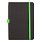 Блокнот Forest  Alfa Orion Rosewood А5, недатированный, в твердой обложке, темно-серый с зеленой резинкой и петлей для ручки_ТЕМНО-СЕРЫЙ 1