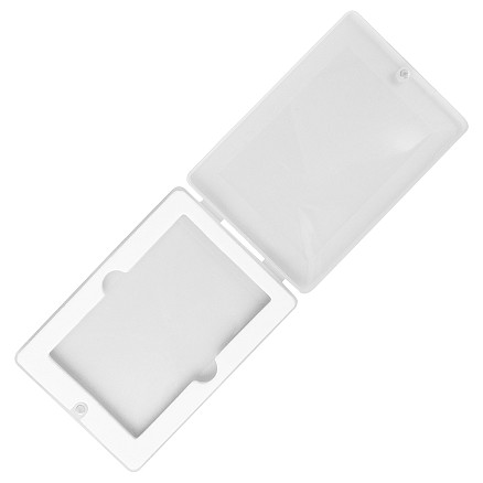 Футляр для флеш накопителя в виде кредитной карты, пластик, белый/прозрачный