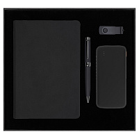 Набор подарочный Solution Prestige Quadro (Ежедневник, внешний аккумулятор, флеш накопитель, шариковая ручка)