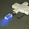 Флеш накопитель USB 2.0 Кристалл Матовый, металл/стекло, прозрачный/серебристый, подсветка синим small_img_3