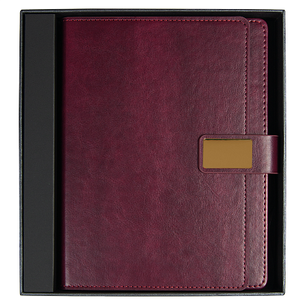 Ежедневник Alfa Brandy Business Edition B5 бордовый, в подарочной коробке