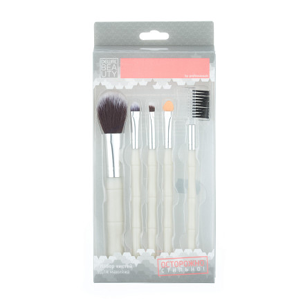 Набор Dewal Beauty косметических кистей /соты / (5шт/уп), 98мм х 175ммм