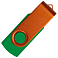 Флеш накопитель USB 2.0 Twister Сolor Mix 16GB, пластик Софт Тач/металл, зеленый/оранжевый small_img_2