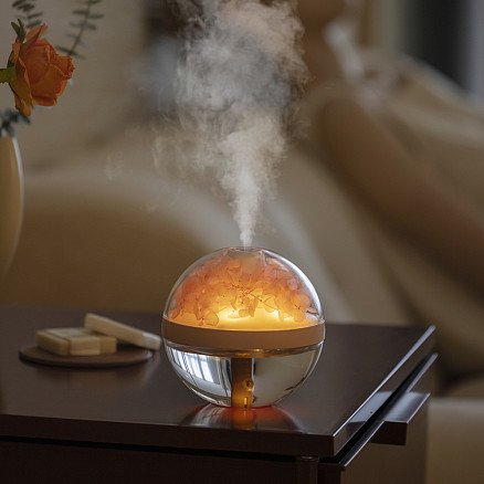 Настольный увлажнитель воздуха (арома диффузор)  Floral Garden, белый