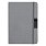 Блокнот А5 Hobard, в твердой обложке c резинкой в линейку, серый_СЕРЫЙ