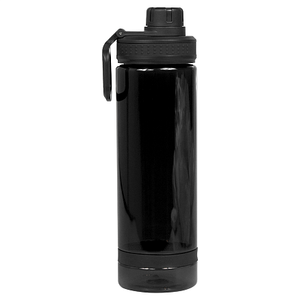 Бутылка для воды Oslo, 700 мл, пластиковая, с силиконовым кольцом, черная