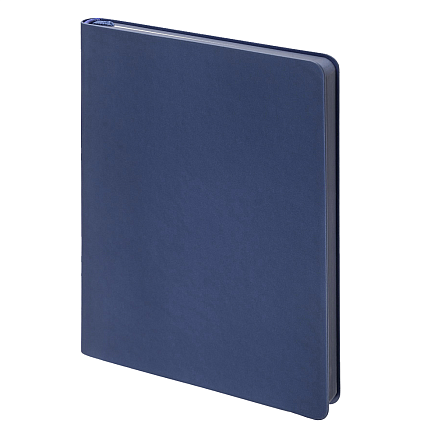Еженедельник Flexy Soft Touch Latte  A4,  темно-синий, недатированный, в гибкой обложке