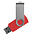 Флеш накопитель USB 2.0 Twister Сolor Mix 16GB, пластик Софт Тач/металл, красный/серебристый_красный 6