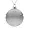 Елочный шар Finery Gloss, 10 см, глянцевый серебристый с глиттером small_img_1