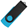 Флеш накопитель USB 2.0 Twister Сolor Mix 16GB, пластик Софт Тач/металл, голубой/черный small_img_2