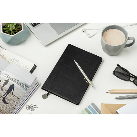Ежедневник Flexy Buffalo А5, черный, недатированный, в гибкой обложке