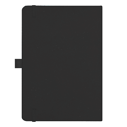 Блокнот Forest  Alfa Polo Recycled Paper А5, недатированный, в твердой обложке,  с резинкой и петлей для ручки, черный