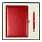 Набор подарочный Solution Duo (ежедневник City Nebraska, ручка Legend Soft Touch Mirror Gold), красный_КРАСНЫЙ
