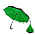 Зонт-трость механический  Chaplin, черно-зеленый_черно-зеленый