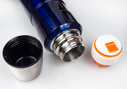 Набор подарочный Solution Duo (плед Super Soft Nature, термос  Space ), синий