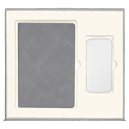 Набор подарочный Solution Prestige Duo (Ежедневник Flexy Luba, Внешний аккумулятор «Universal»), серый