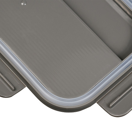 Герметичный контейнер для еды (ланч бокс)  BON VOYAGE, пластиковый, серый, 1100 мл.