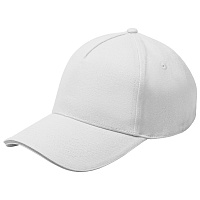 Кепка 5-панельная Greenwich 350, c белым сендвичем, белая