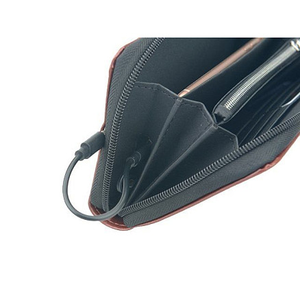 Кошелек Pierre Cardin с power bank 4000 mAh, синий, полиуретан, в подарочной коробке