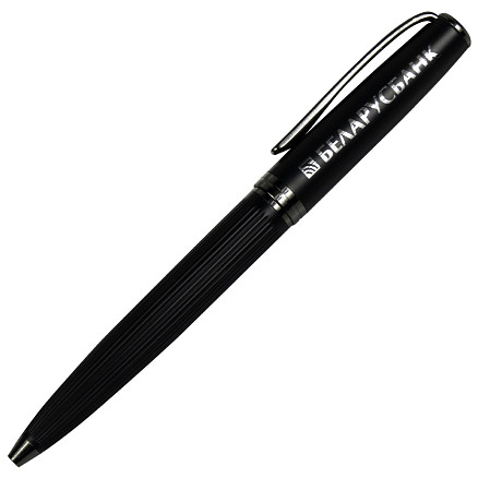 Ручка шариковая матовая Grand Ontario металлическая, черная/темно-серая