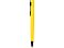 Ручка пластиковая soft-touch шариковая Taper, желтый/черный small_img_3