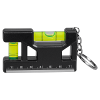 Брелок уровень Tools Pocket level, пластиковый, черный