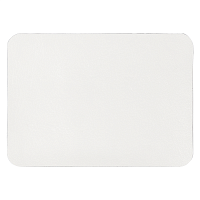 Шеврон Rectangle Cowhide размер 50*70 мм, белый, со скругленными углами