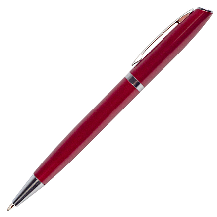Ручка шариковая, металлическая, красная/серебристая, Classic