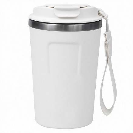 Термокружка Zencup вакуумная, стальная, 380 мл, белая