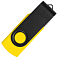 Флеш накопитель USB 2.0 Twister Сolor Mix 16GB, пластик Софт Тач/металл, желтый/черный small_img_2