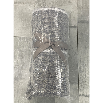 Плед акриловый Super Soft Square размер 120*160 см, темно- серый в клетку, плотность 415гр/м2