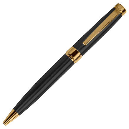 Ручка шариковая глянцевая Diplomat металлическая, черная /золотистая