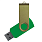 Флеш накопитель USB 2.0 Twister Сolor Mix 16GB, пластик Софт Тач/металл, зеленый/оливковый_ЗЕЛЕНЫЙ 11