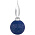 Елочный шар Chain с лентой, 8 см, синий_8 см