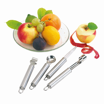 Набор столовых приборов для фруктов FRUITY, серебро