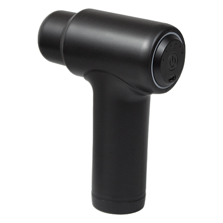 Перкуссионный массажер Relax Tone, вибрационный, для тела, со сменными насадками, черный