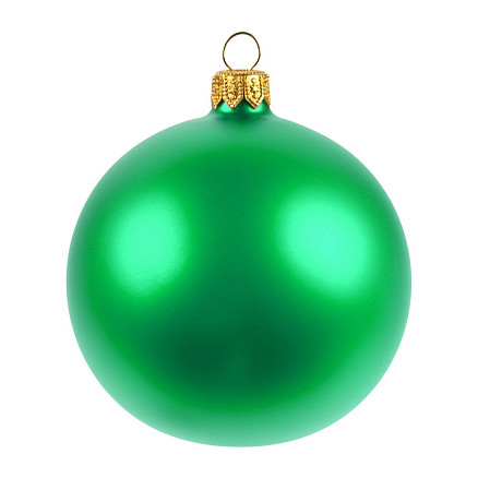 Елочный шар Gala Matt в коробке, зеленый, 8,5 см