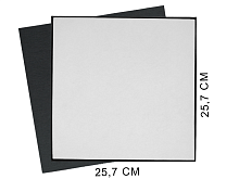 Коробка подарочная Solution Superior Alfa Fabrique, под индивидуальную вырубку, черная, 25,7x25,7x2,8 см, бежевый ложемент