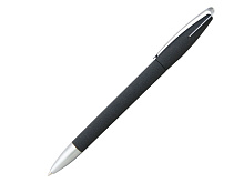 Ручка шариковая, автоматическая, пластиковая, металлическая, softgrip, черная/серебристая, Cobra MM