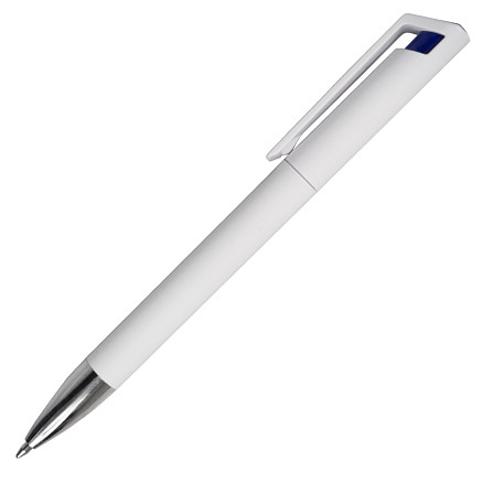 Ручка шариковая Gracia, пластиковая, белая/синяя