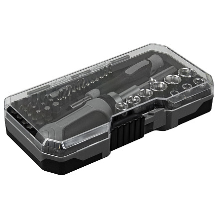 Набор инструментов Tools  Workhard, 40 инструментов,  черный, в пластиковом футляре