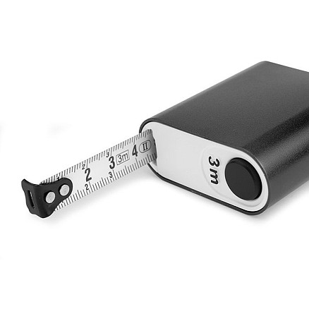 Рулетка Tools Rover алюминиевая, 3м, черная