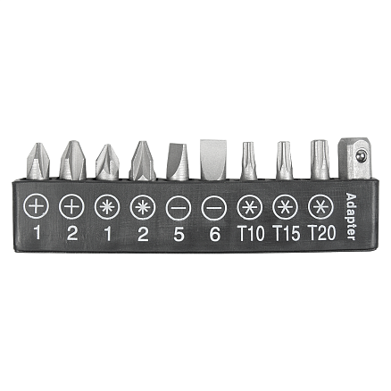 Набор инструментов Tools Unitrade, 22 инструмента,  черный, в пластиковом футляре