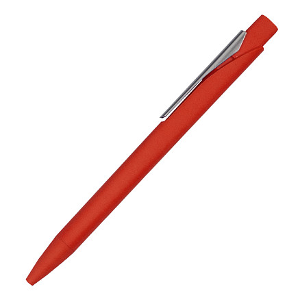 Ручка шариковая Master Soft, пластиковая Софт Тач, красная