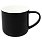 Кружка фарфоровая Casa Grande Iris Varnish, глянцевая, черная/белая, 400 мл_ЧЕРНЫЙ