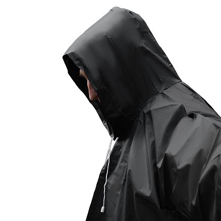 Дождевик пончо Budget туристический один размер, черный