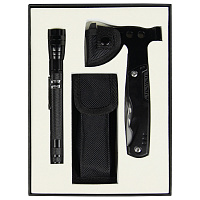 Набор подарочный Solution Trio (телескопический фонарь, складной нож, топор-мультитул)